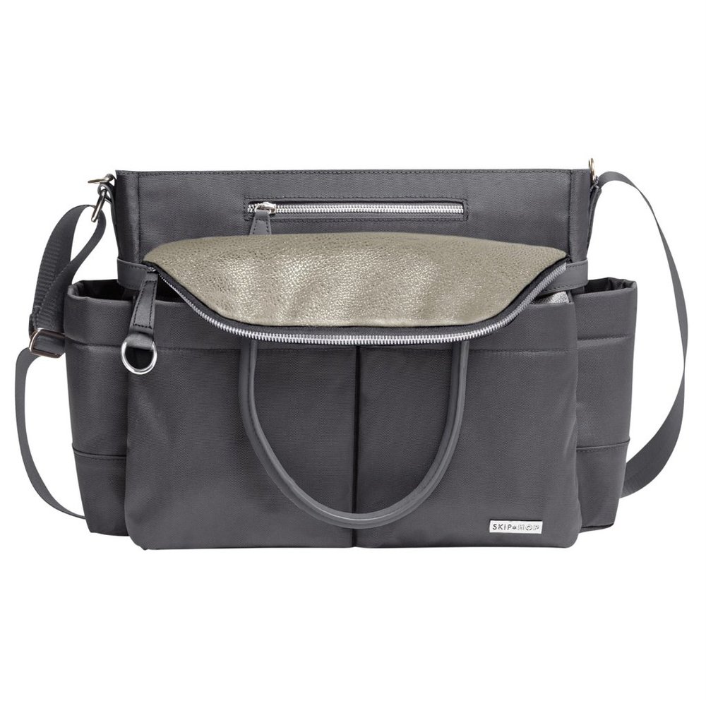 Chelsea Downtown Chic Diaper Bag, Charcoal Shimmer